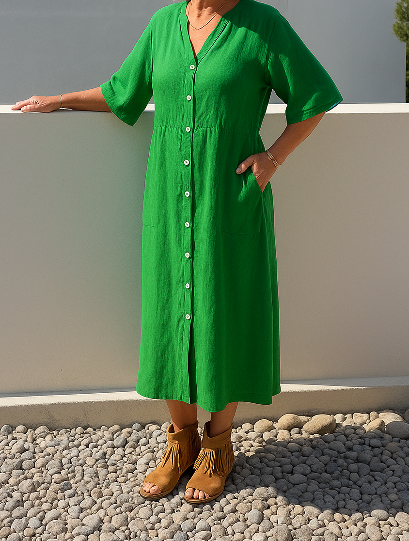 Agnes™ | Ledig skjortklänning