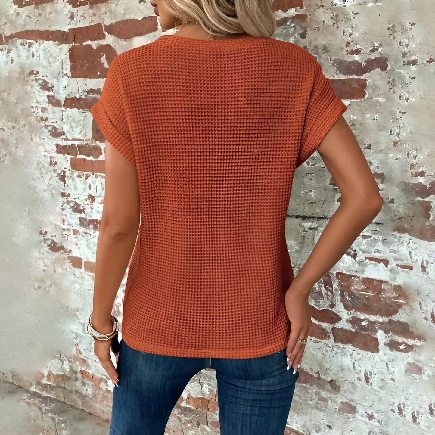 Elsa™ | Elegant Blus med Rund Hals