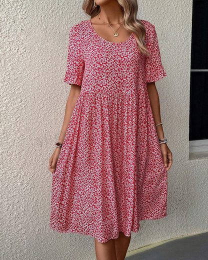 Signe™ | Elegant Blommig Midiklänning