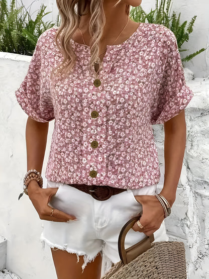 Tilde™ | Elegant blommig blus i somrig stil