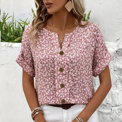 Tilde™ | Elegant blommig blus i somrig stil
