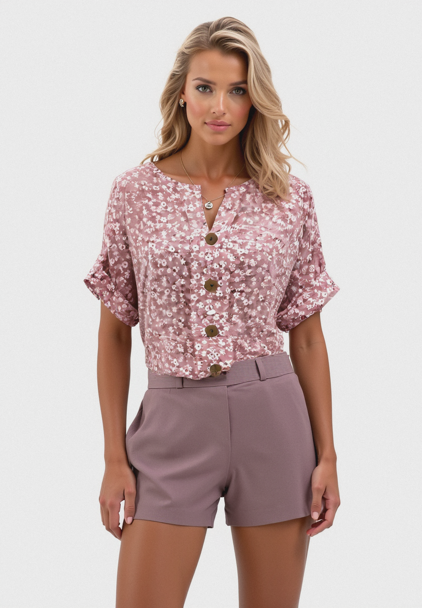 Tilde™ | Elegant blommig blus i somrig stil