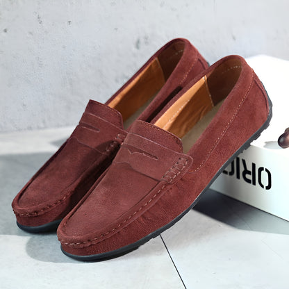 Gustav™ | Klassiska loafers i retro mocka