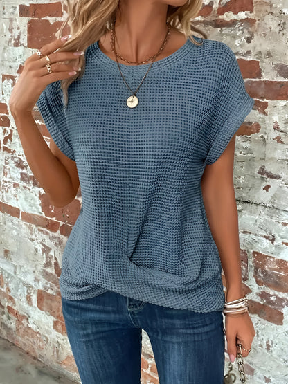 Elsa™ | Elegant Blus med Rund Hals