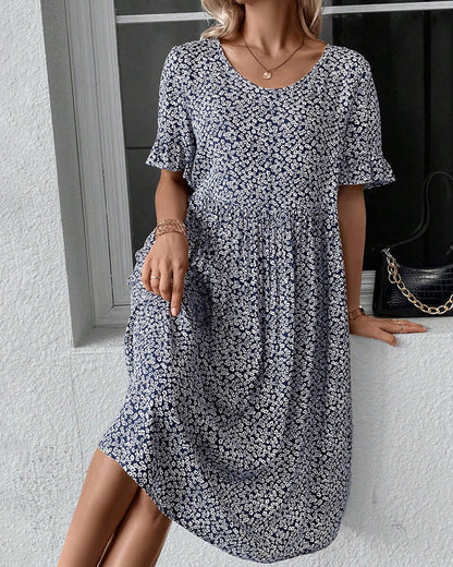 Signe™ | Elegant Blommig Midiklänning