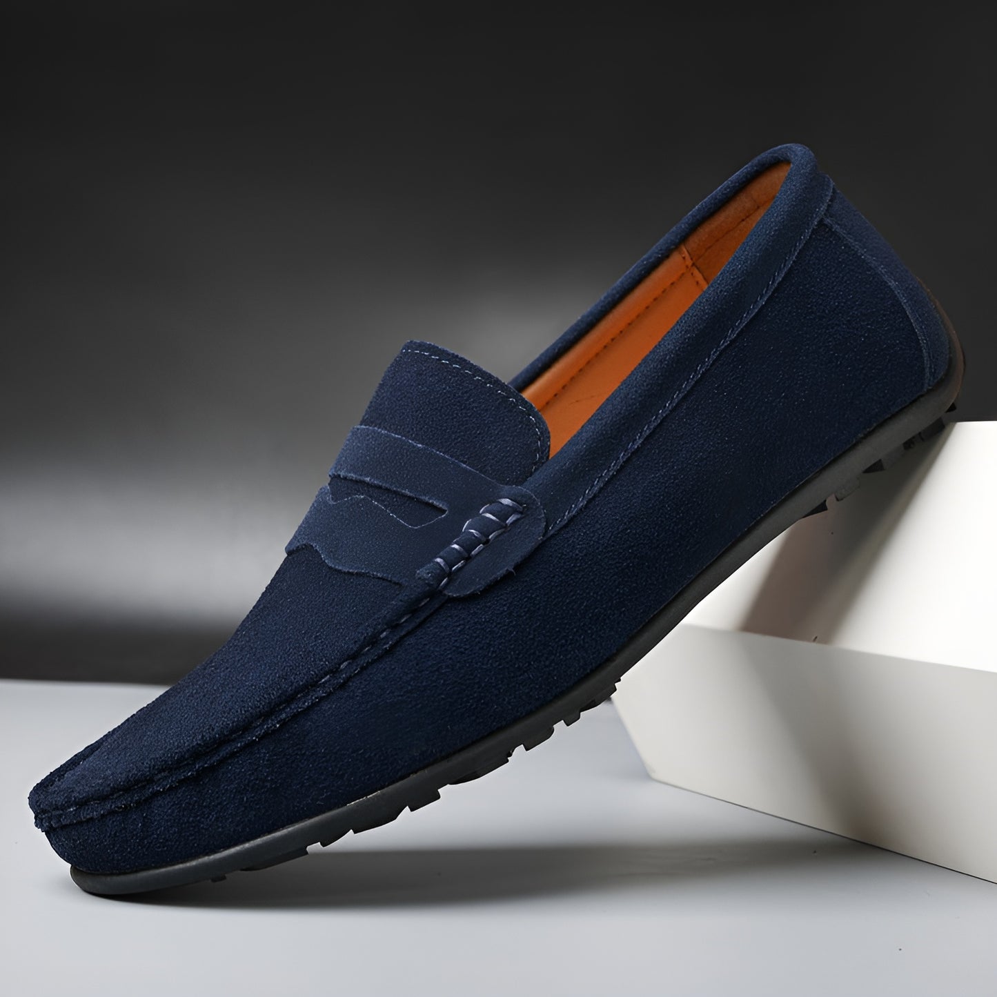 Gustav™ | Klassiska loafers i retro mocka