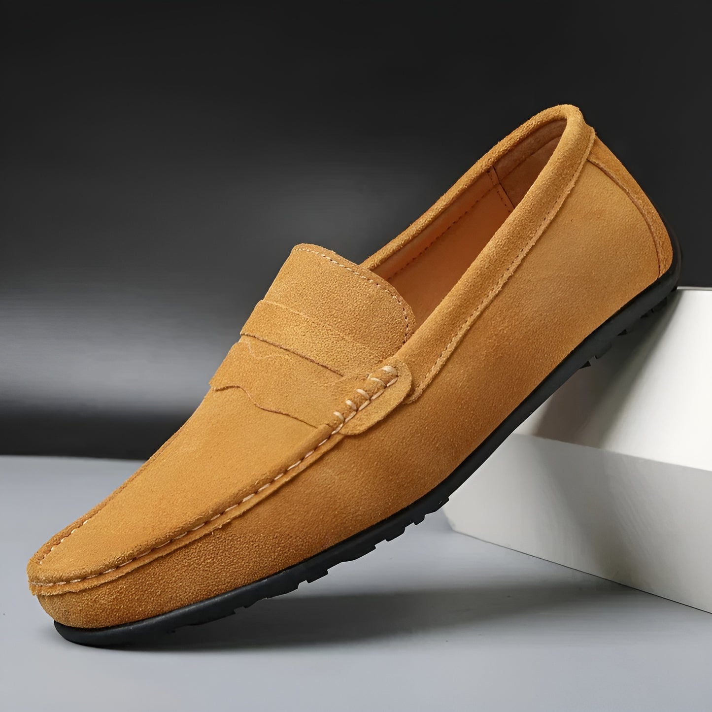 Gustav™ | Klassiska loafers i retro mocka