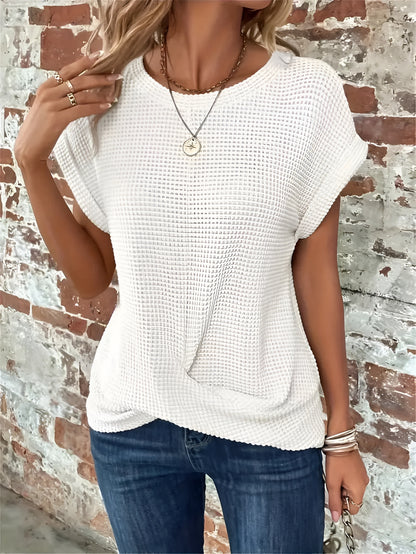 Elsa™ | Elegant Blus med Rund Hals