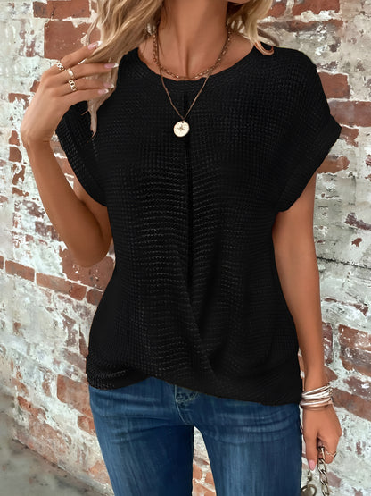 Elsa™ | Elegant Blus med Rund Hals