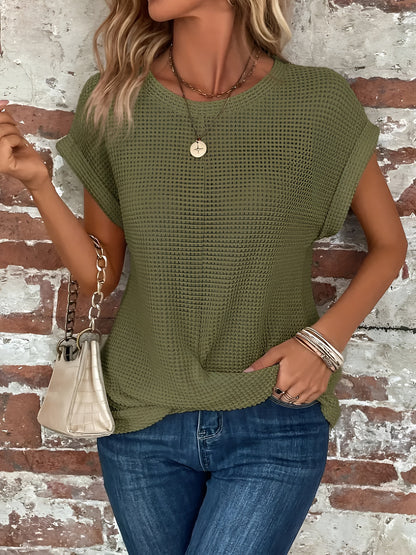 Elsa™ | Elegant Blus med Rund Hals